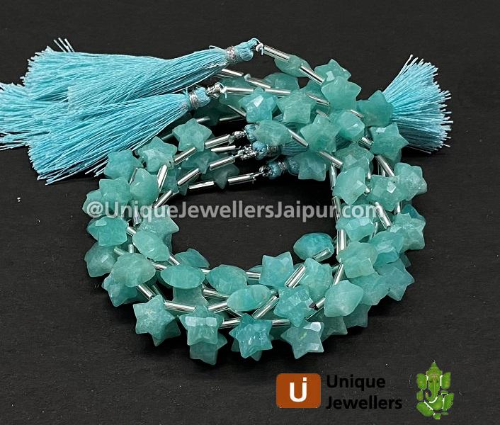 Amazonite Faceted Star Beads